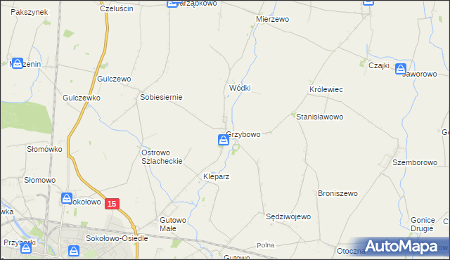 mapa Grzybowo gmina Września, Grzybowo gmina Września na mapie Targeo