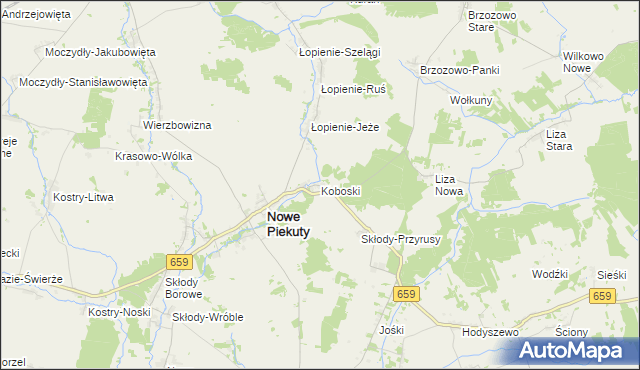 mapa Koboski, Koboski na mapie Targeo