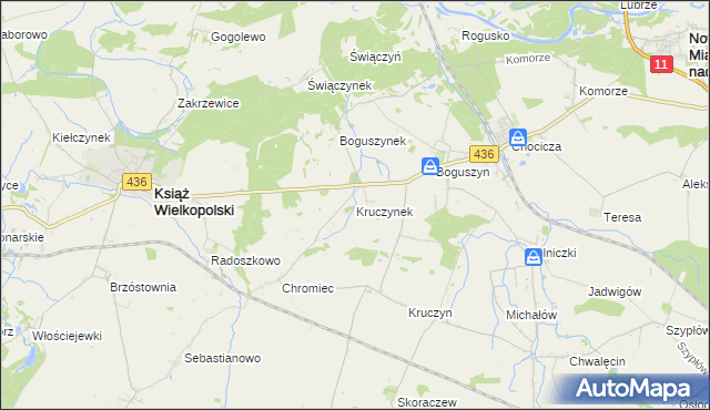 mapa Kruczynek, Kruczynek na mapie Targeo