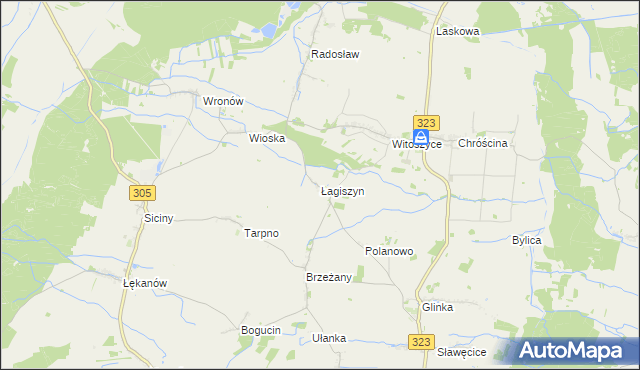 mapa Łagiszyn, Łagiszyn na mapie Targeo