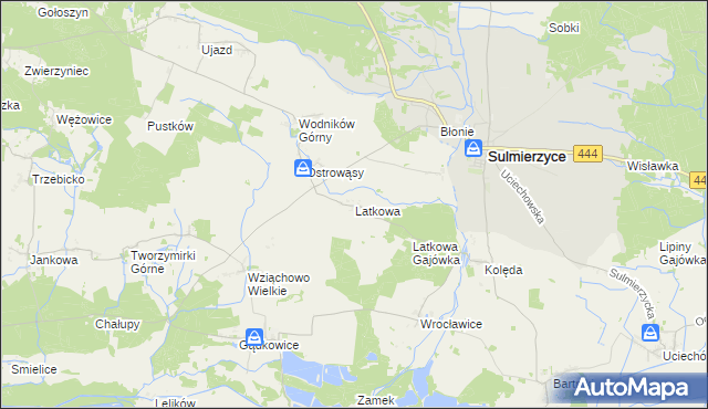 mapa Latkowa, Latkowa na mapie Targeo