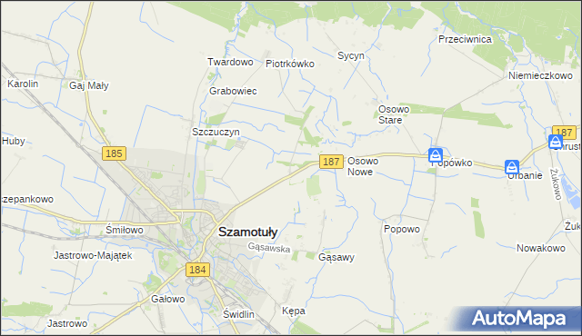 mapa Ludwikowo gmina Szamotuły, Ludwikowo gmina Szamotuły na mapie Targeo