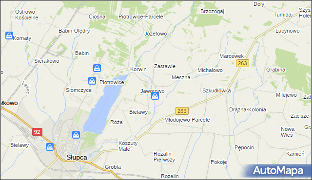 mapa Młodojewo, Młodojewo na mapie Targeo