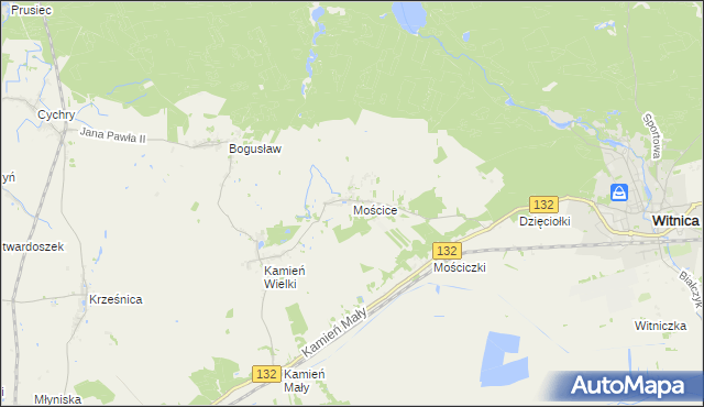 mapa Mościce, Mościce na mapie Targeo