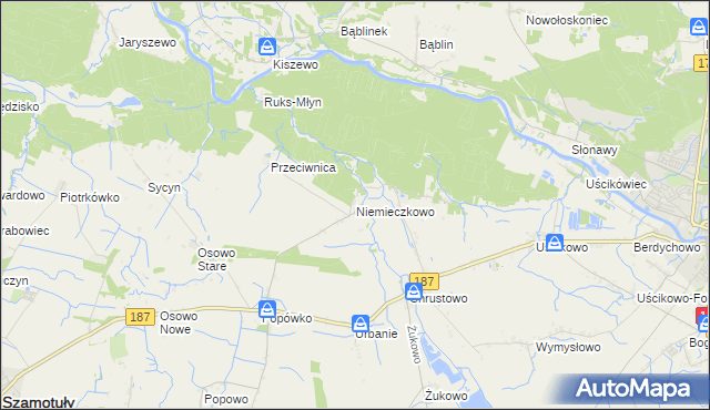 mapa Niemieczkowo, Niemieczkowo na mapie Targeo