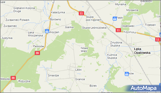 mapa Nowa Wieś gmina Trzcinica, Nowa Wieś gmina Trzcinica na mapie Targeo