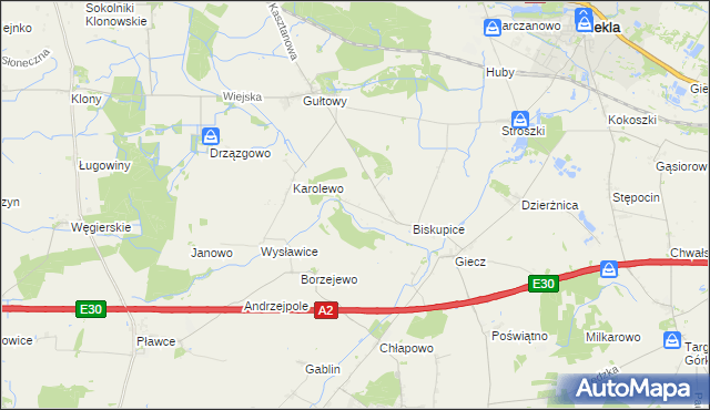 mapa Nowojewo, Nowojewo na mapie Targeo