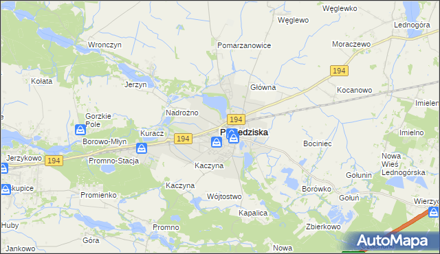 mapa Pobiedziska, Pobiedziska na mapie Targeo