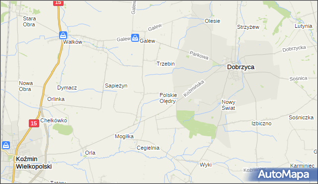 mapa Polskie Olędry, Polskie Olędry na mapie Targeo