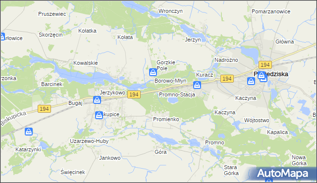 mapa Promno-Stacja, Promno-Stacja na mapie Targeo