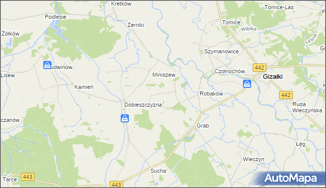mapa Prusinów, Prusinów na mapie Targeo