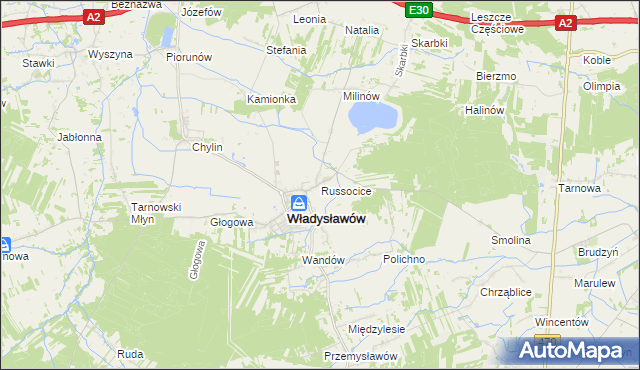 mapa Russocice, Russocice na mapie Targeo