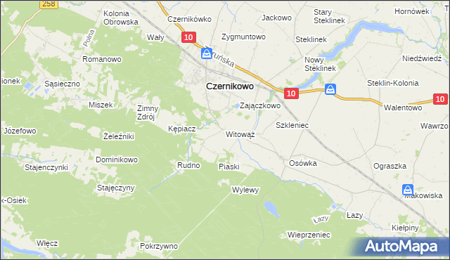 mapa Witowąż, Witowąż na mapie Targeo
