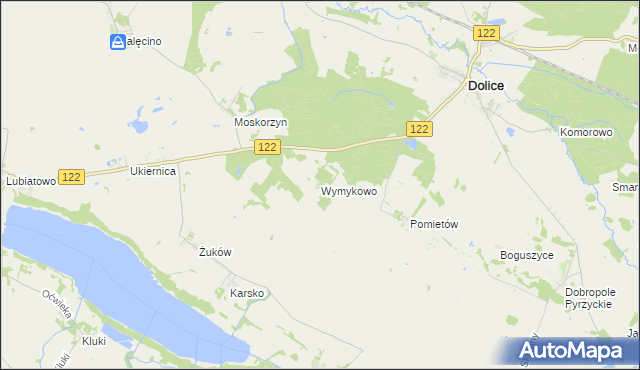 mapa Wymykowo, Wymykowo na mapie Targeo