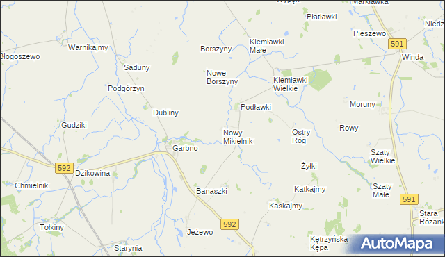 mapa Nowy Mikielnik, Nowy Mikielnik na mapie Targeo