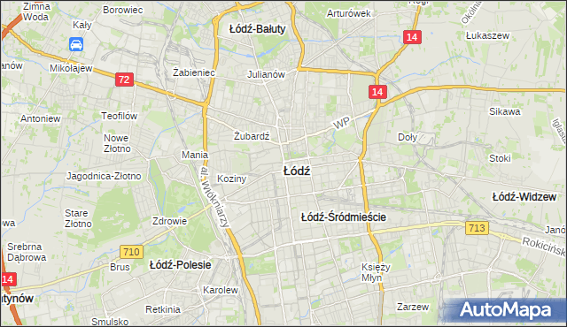 mapa Łodzi, Łódź na mapie Targeo