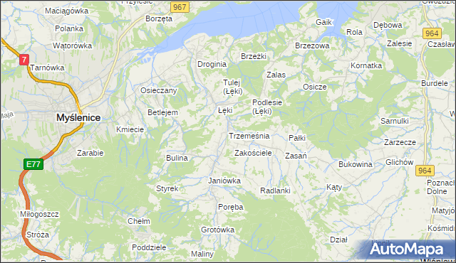 mapa Trzemeśnia, Trzemeśnia na mapie Targeo