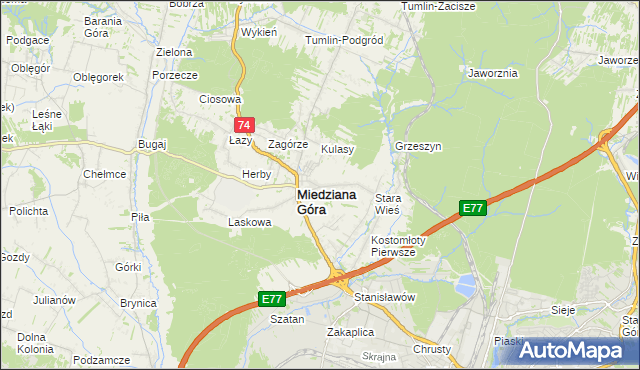 mapa Kostomłoty Drugie, Kostomłoty Drugie na mapie Targeo