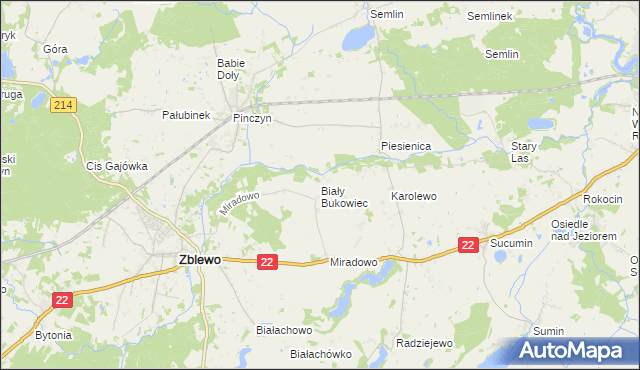 mapa Biały Bukowiec, Biały Bukowiec na mapie Targeo