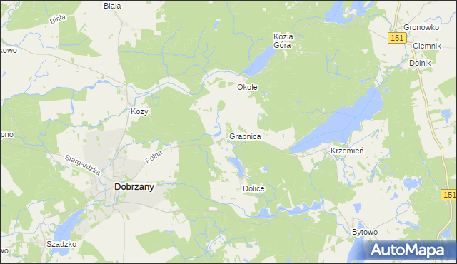 mapa Grabnica, Grabnica na mapie Targeo