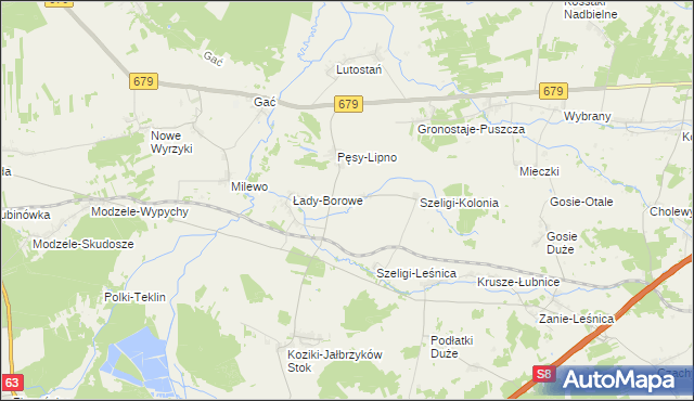 mapa Łady Polne, Łady Polne na mapie Targeo