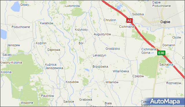 mapa Lekaszyn, Lekaszyn na mapie Targeo