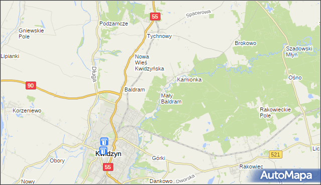 mapa Mały Baldram, Mały Baldram na mapie Targeo