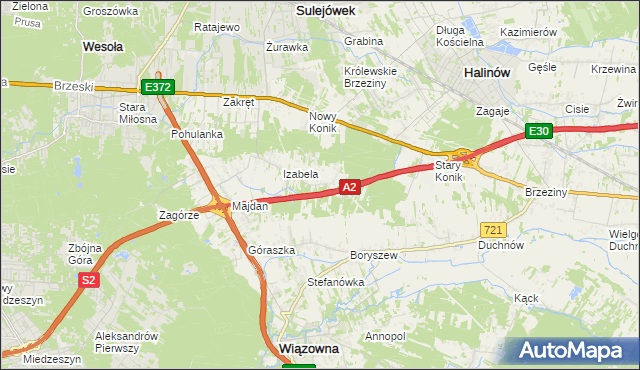 mapa Michałówek gmina Wiązowna, Michałówek gmina Wiązowna na mapie Targeo