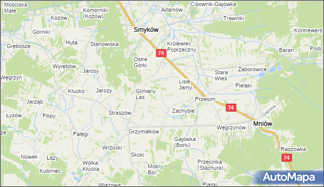 mapa Muszczarz, Muszczarz na mapie Targeo