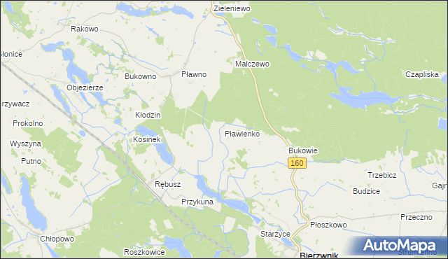 mapa Pławienko, Pławienko na mapie Targeo