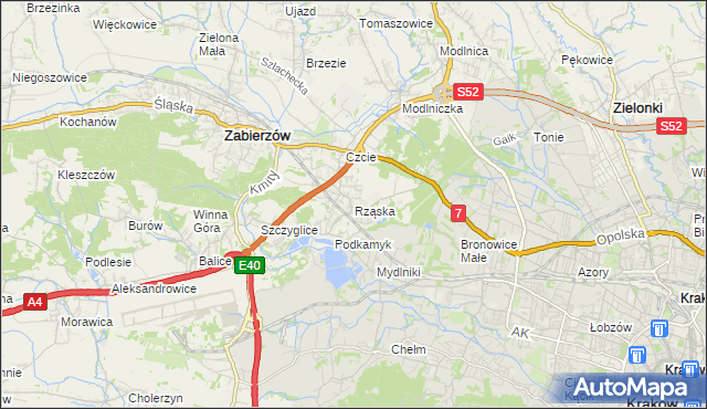 mapa Rząska, Rząska na mapie Targeo