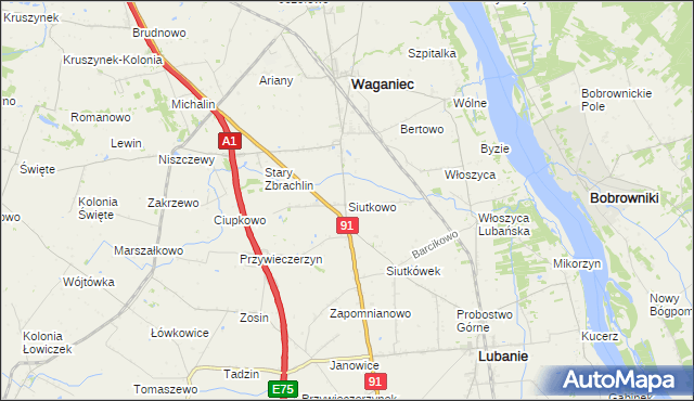 mapa Siutkowo, Siutkowo na mapie Targeo