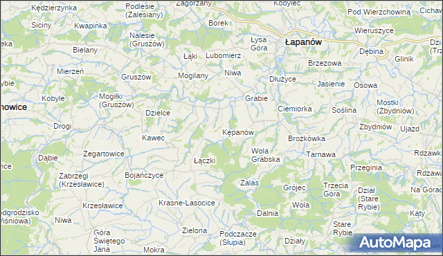 mapa Kępanów, Kępanów na mapie Targeo