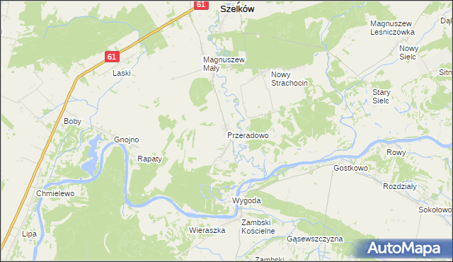 mapa Przeradowo, Przeradowo na mapie Targeo