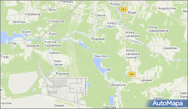 mapa Słok-Młyn, Słok-Młyn na mapie Targeo