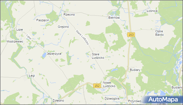 mapa Stare Ludzicko, Stare Ludzicko na mapie Targeo