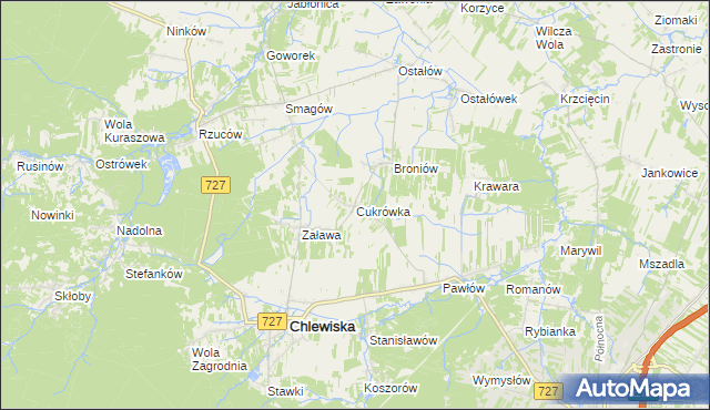 mapa Cukrówka, Cukrówka na mapie Targeo