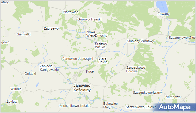 mapa Stare Połcie, Stare Połcie na mapie Targeo