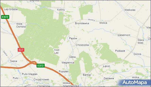 mapa Choszczów, Choszczów na mapie Targeo