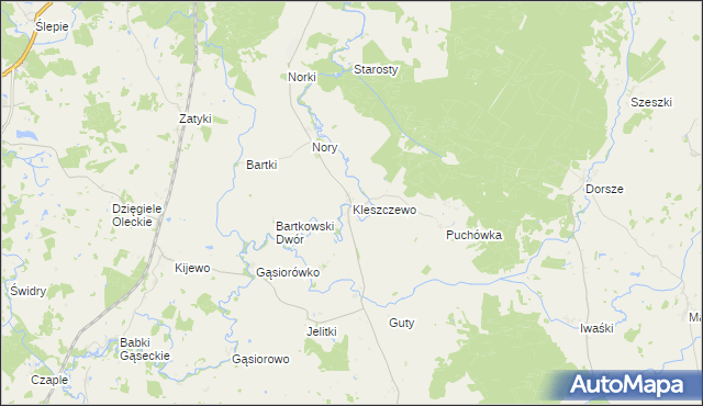 mapa Kleszczewo gmina Wieliczki, Kleszczewo gmina Wieliczki na mapie Targeo