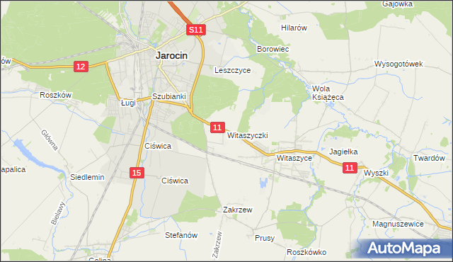 mapa Witaszyczki, Witaszyczki na mapie Targeo