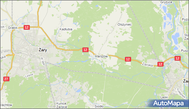 mapa Marszów, Marszów na mapie Targeo