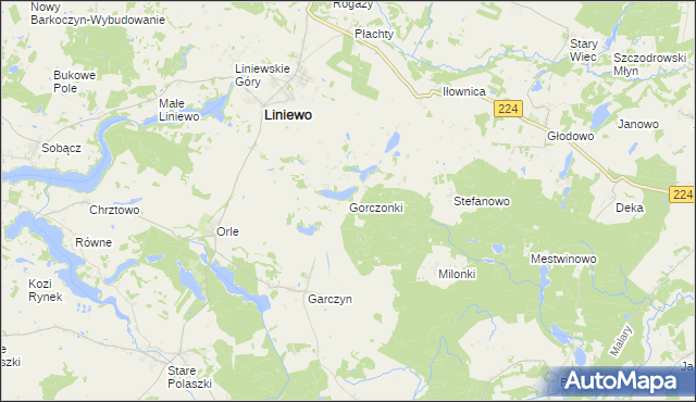 mapa Gorczonki, Gorczonki na mapie Targeo