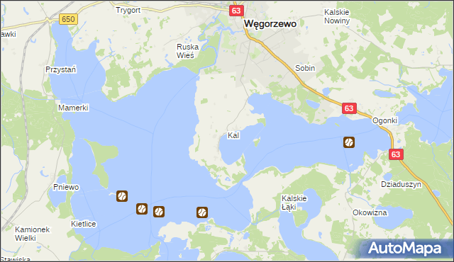 mapa Kal, Kal na mapie Targeo