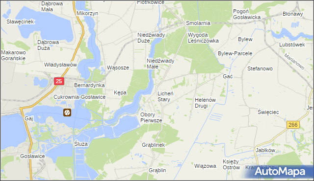 mapa Licheń Stary, Licheń Stary na mapie Targeo