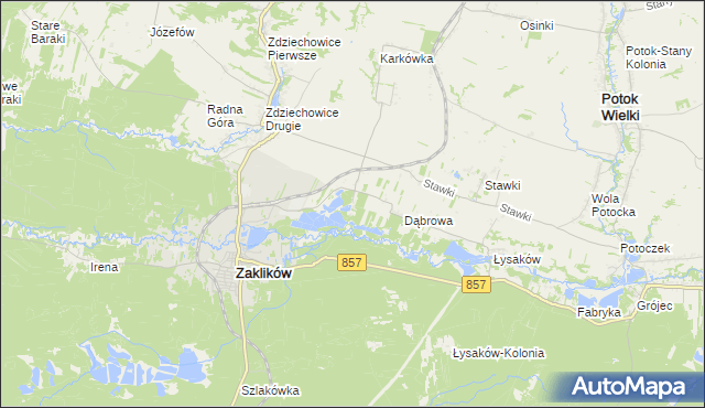 mapa Antoniówka gmina Zaklików, Antoniówka gmina Zaklików na mapie Targeo