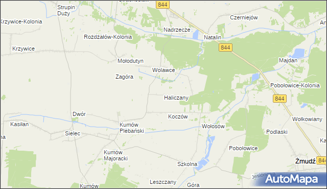 mapa Haliczany, Haliczany na mapie Targeo