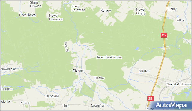 mapa Jarantów-Kolonia, Jarantów-Kolonia na mapie Targeo