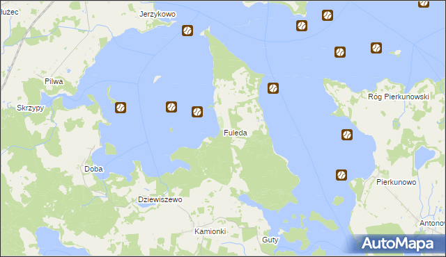 mapa Fuleda, Fuleda na mapie Targeo