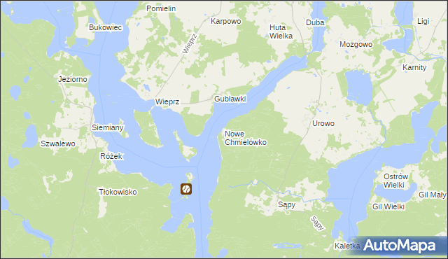 mapa Nowe Chmielówko, Nowe Chmielówko na mapie Targeo